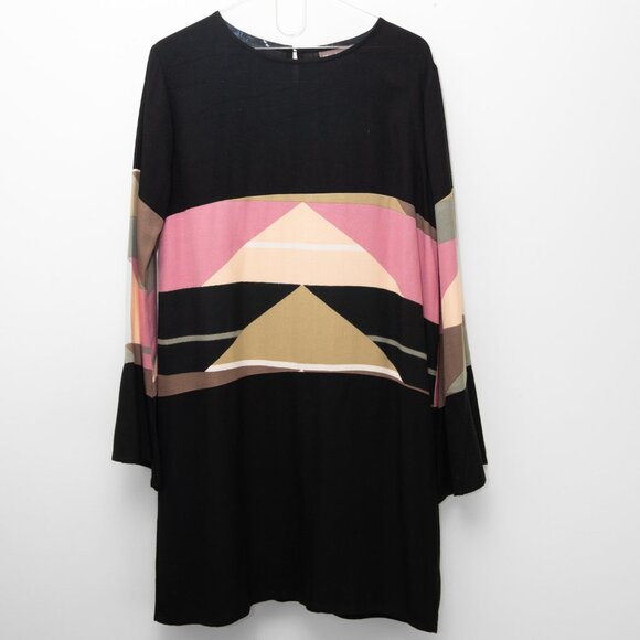Bel Kazan Sahara Dress Mini Baraka Collection Geometric Multicolor Black Medium - Picture 2 of 7